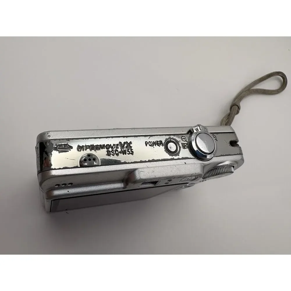 Sony Cyber-shot Digital Camera DSC-W55 7.2MP Silver 3x Zoom